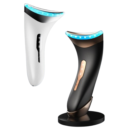 Instrumento de belleza y masaje para el cuello con luz tricolor EMS