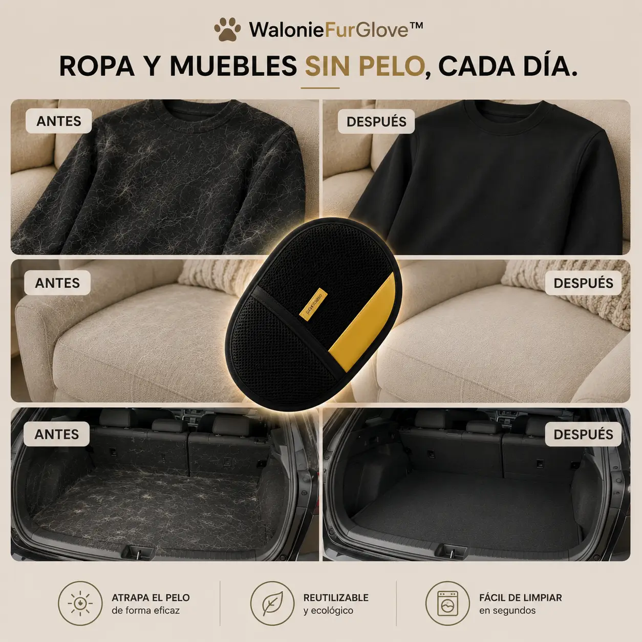 Antes y Despues FurGlove
